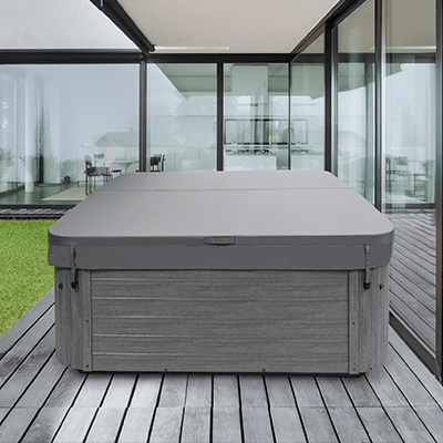 Hot tub with All Seasons Shield Cover
