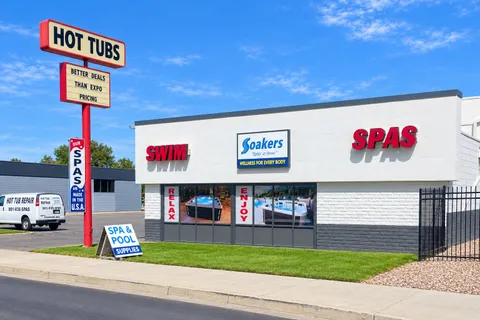 Soakers storefront on State Street in Midvale, Utah